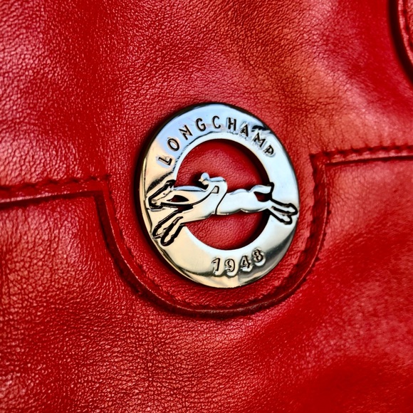 Vintage Longchamp Red Leather Purse - Picture 5 of 15